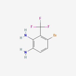 molecular formula C7H6BrF3N2 B602839 4-BROMO-3-(TRIFLUOROMETHYL)BENZENE-1,2-DIAMINE CAS No. 1445995-83-4