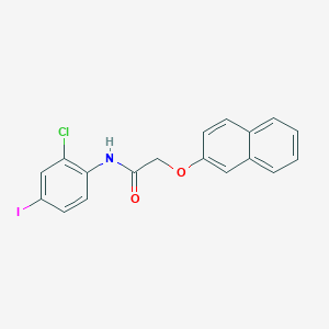 molecular formula C18H13ClINO2 B6028560 N-(2-chloro-4-iodophenyl)-2-naphthalen-2-yloxyacetamide 