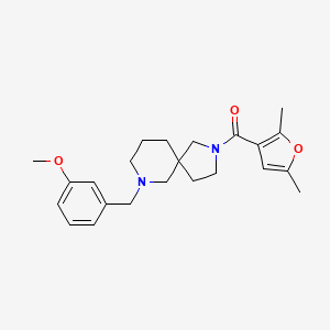 molecular formula C23H30N2O3 B6028561 (2,5-Dimethylfuran-3-yl)-[9-[(3-methoxyphenyl)methyl]-2,9-diazaspiro[4.5]decan-2-yl]methanone 