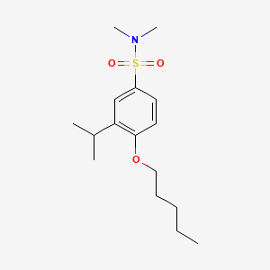 molecular formula C16H27NO3S B602861 Dimethyl{[3-(methylethyl)-4-pentyloxyphenyl]sulfonyl}amine CAS No. 1206091-79-3