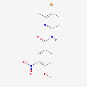 molecular formula C14H12BrN3O4 B6028664 N-(5-bromo-6-methylpyridin-2-yl)-4-methoxy-3-nitrobenzamide 