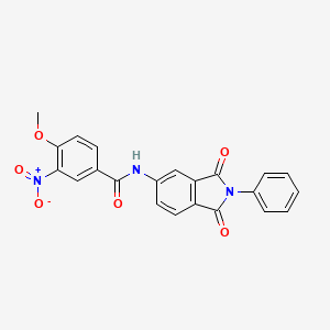 molecular formula C22H15N3O6 B6028788 N-(1,3-dioxo-2-phenylisoindol-5-yl)-4-methoxy-3-nitrobenzamide 