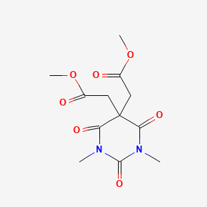 molecular formula C12H16N2O7 B6028795 METHYL 2-[5-(2-METHOXY-2-OXOETHYL)-1,3-DIMETHYL-2,4,6-TRIOXOHEXAHYDRO-5-PYRIMIDINYL]ACETATE 