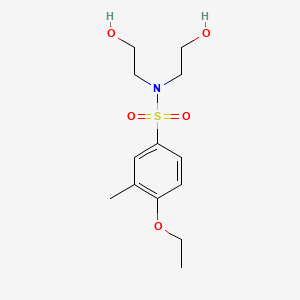 molecular formula C13H21NO5S B602883 Bis(2-hydroxyethyl)[(4-ethoxy-3-methylphenyl)sulfonyl]amine CAS No. 1206105-68-1