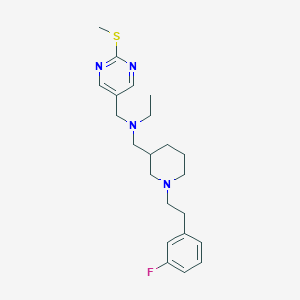 molecular formula C22H31FN4S B6028934 N-[[1-[2-(3-fluorophenyl)ethyl]piperidin-3-yl]methyl]-N-[(2-methylsulfanylpyrimidin-5-yl)methyl]ethanamine 