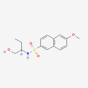 molecular formula C15H19NO4S B602911 N-[1-(hydroxymethyl)propyl]-6-methoxy-2-naphthalenesulfonamide CAS No. 1206105-28-3