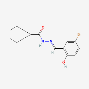 molecular formula C15H17BrN2O2 B6029257 N-[(E)-(5-bromo-2-hydroxyphenyl)methylideneamino]bicyclo[4.1.0]heptane-7-carboxamide 