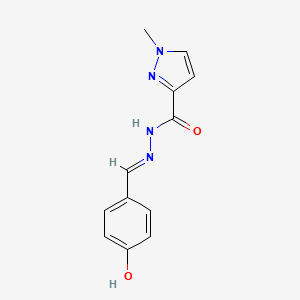 molecular formula C12H12N4O2 B6029547 N'-[(E)-(4-Hydroxyphenyl)methylidene]-1-methyl-1H-pyrazole-3-carbohydrazide 