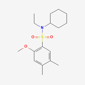 molecular formula C17H27NO3S B602964 Cyclohexylethyl[(2-methoxy-4,5-dimethylphenyl)sulfonyl]amine CAS No. 1206148-29-9