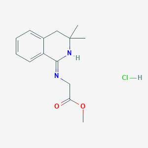 molecular formula C14H19ClN2O2 B6029664 Methyl 2-[(3,3-dimethyl-2,4-dihydroisoquinolin-1-ylidene)amino]acetate;hydrochloride 