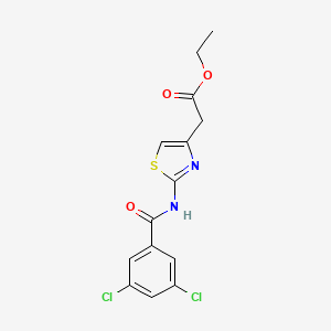 molecular formula C14H12Cl2N2O3S B6029867 ETHYL 2-{2-[(3,5-DICHLOROBENZOYL)AMINO]-1,3-THIAZOL-4-YL}ACETATE 