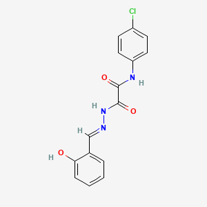 molecular formula C15H12ClN3O3 B6029898 N-(4-chlorophenyl)-2-[(2E)-2-(2-hydroxybenzylidene)hydrazinyl]-2-oxoacetamide 