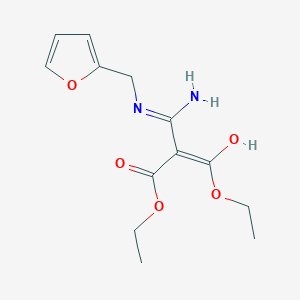 molecular formula C13H18N2O5 B6029976 ethyl (Z)-3-ethoxy-2-[N'-(furan-2-ylmethyl)carbamimidoyl]-3-hydroxyprop-2-enoate 