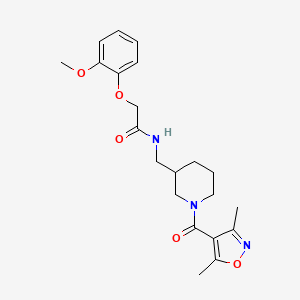 molecular formula C21H27N3O5 B6030103 N-[[1-(3,5-dimethyl-1,2-oxazole-4-carbonyl)piperidin-3-yl]methyl]-2-(2-methoxyphenoxy)acetamide 