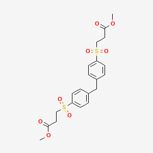 molecular formula C21H24O8S2 B6030129 Methyl 3-(4-{[4-(3-methoxy-3-oxopropanesulfonyl)phenyl]methyl}benzenesulfonyl)propanoate 