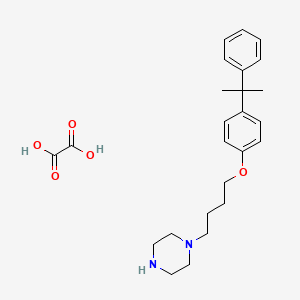 molecular formula C25H34N2O5 B6030228 Oxalic acid;1-[4-[4-(2-phenylpropan-2-yl)phenoxy]butyl]piperazine 