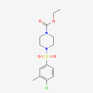 molecular formula C14H19ClN2O4S B603026 Ethyl 4-[(4-chloro-3-methylphenyl)sulfonyl]piperazinecarboxylate CAS No. 1206136-78-8