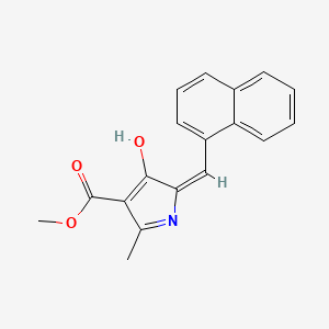 molecular formula C18H15NO3 B6030324 METHYL (5E)-2-METHYL-5-[(NAPHTHALEN-1-YL)METHYLIDENE]-4-OXO-4,5-DIHYDRO-1H-PYRROLE-3-CARBOXYLATE 