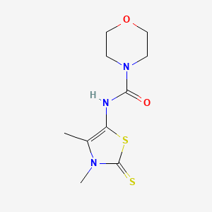 molecular formula C10H15N3O2S2 B6030426 N-(3,4-DIMETHYL-2-THIOXO-2,3-DIHYDRO-1,3-THIAZOL-5-YL)-4-MORPHOLINECARBOXAMIDE 