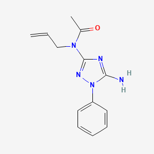 molecular formula C13H15N5O B6030606 N-(5-amino-1-phenyl-1,2,4-triazol-3-yl)-N-prop-2-enylacetamide 