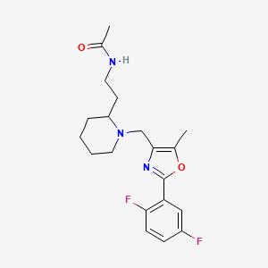 molecular formula C20H25F2N3O2 B6030760 N-[2-[1-[[2-(2,5-difluorophenyl)-5-methyl-1,3-oxazol-4-yl]methyl]piperidin-2-yl]ethyl]acetamide 