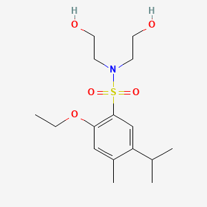 molecular formula C16H27NO5S B603082 Bis(2-hydroxyethyl){[2-ethoxy-4-methyl-5-(methylethyl)phenyl]sulfonyl}amine CAS No. 1206087-49-1