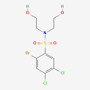 molecular formula C10H12BrCl2NO4S B603083 Bis(2-hydroxyethyl)[(2-bromo-4,5-dichlorophenyl)sulfonyl]amine CAS No. 1246821-87-3