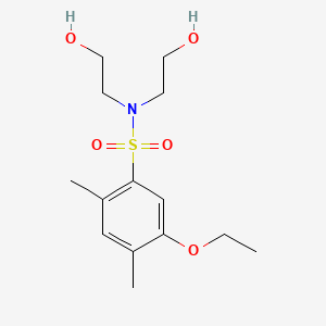 molecular formula C14H23NO5S B603084 Bis(2-hydroxyethyl)[(5-ethoxy-2,4-dimethylphenyl)sulfonyl]amine CAS No. 1246823-60-8