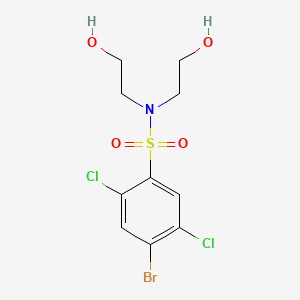 molecular formula C10H12BrCl2NO4S B603086 Bis(2-hydroxyethyl)[(4-bromo-2,5-dichlorophenyl)sulfonyl]amine CAS No. 1246822-37-6