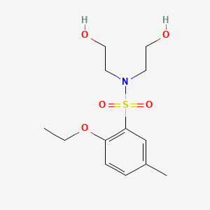 molecular formula C13H21NO5S B603089 Bis(2-hydroxyethyl)[(2-ethoxy-5-methylphenyl)sulfonyl]amine CAS No. 1206087-43-5