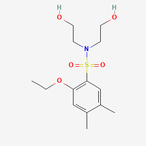 molecular formula C14H23NO5S B603090 Bis(2-hydroxyethyl)[(2-ethoxy-4,5-dimethylphenyl)sulfonyl]amine CAS No. 1206120-94-6