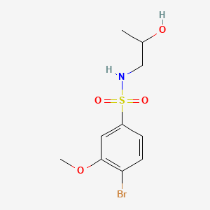 molecular formula C10H14BrNO4S B603100 [(4-Bromo-3-methoxyphenyl)sulfonyl](2-hydroxypropyl)amine CAS No. 1206104-55-3