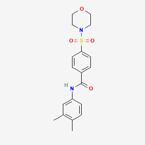 molecular formula C19H22N2O4S B6031126 N-(3,4-dimethylphenyl)-4-(morpholine-4-sulfonyl)benzamide 