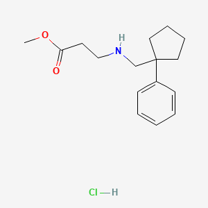 molecular formula C16H24ClNO2 B6031155 Methyl 3-[(1-phenylcyclopentyl)methylamino]propanoate;hydrochloride 