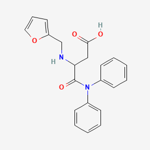 molecular formula C21H20N2O4 B6031221 N~2~-(furan-2-ylmethyl)-N,N-diphenyl-alpha-asparagine 
