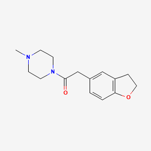 molecular formula C15H20N2O2 B603138 1-(2,3-dihydro-1-benzofuran-5-ylacetyl)-4-methylpiperazine CAS No. 1355831-16-1