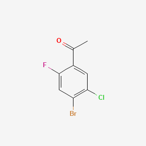 molecular formula C8H5BrClFO B603141 4'-Bromo-5'-chloro-2'-fluoroacetophenone CAS No. 1594605-40-9