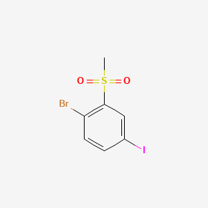 molecular formula C7H6BrIO2S B603143 2-Bromo-5-iodophenyl methyl sulphone CAS No. 1820619-59-7
