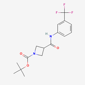 molecular formula C16H19F3N2O3 B603168 Tert-butyl 3-((3-(trifluoromethyl)phenyl)carbamoyl)azetidine-1-carboxylate CAS No. 1809489-20-0