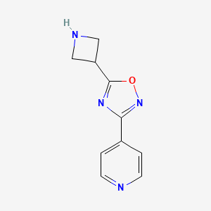 molecular formula C10H10N4O B603171 4-[5-(Azetidin-3-yl)-1,2,4-oxadiazol-3-yl]pyridine CAS No. 1225227-48-4