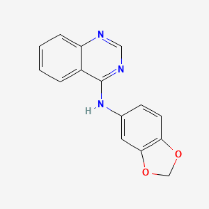 molecular formula C15H11N3O2 B603172 N-(2H-1,3-benzodioxol-5-yl)quinazolin-4-amine CAS No. 851017-59-9