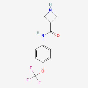 molecular formula C11H11F3N2O2 B603173 N-[4-(trifluoromethoxy)phenyl]azetidine-3-carboxamide CAS No. 1467385-12-1