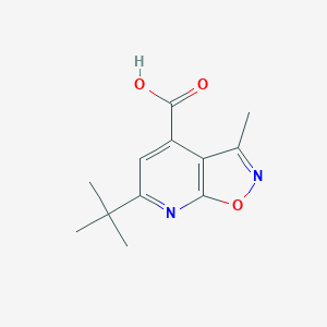 molecular formula C12H14N2O3 B603175 6-(Tert-butyl)-3-methylisoxazolo[5,4-b]pyridine-4-carboxylic acid CAS No. 1356474-58-2