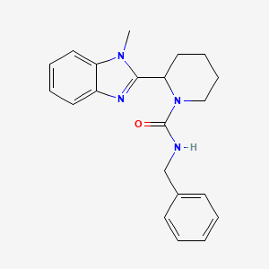 molecular formula C21H24N4O B603187 N-benzyl-2-(1-methyl-1H-1,3-benzodiazol-2-yl)piperidine-1-carboxamide CAS No. 1197640-10-0