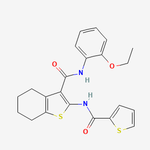 molecular formula C22H22N2O3S2 B6031931 N-(2-ETHOXYPHENYL)-2-(THIOPHENE-2-AMIDO)-4,5,6,7-TETRAHYDRO-1-BENZOTHIOPHENE-3-CARBOXAMIDE 