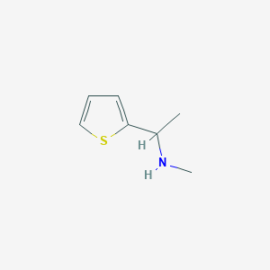 molecular formula C7H11NS B060320 Methyl[1-(thiophen-2-yl)ethyl]amine CAS No. 174316-28-0