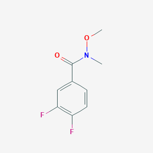molecular formula C9H9F2NO2 B060321 3,4-二氟-N-甲氧基-N-甲基苯甲酰胺 CAS No. 188345-25-7