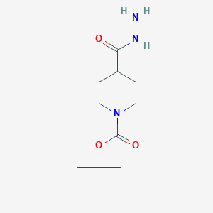 molecular formula C11H21N3O3 B060322 1-Boc-Isonipecotic acid hydrazide CAS No. 187834-88-4