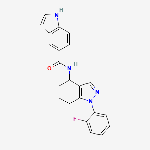 molecular formula C22H19FN4O B6032305 N-[1-(2-fluorophenyl)-4,5,6,7-tetrahydroindazol-4-yl]-1H-indole-5-carboxamide 