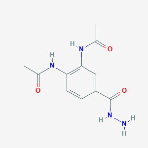molecular formula C11H14N4O3 B060324 N-[2-acetamido-4-(hydrazinecarbonyl)phenyl]acetamide CAS No. 175204-20-3